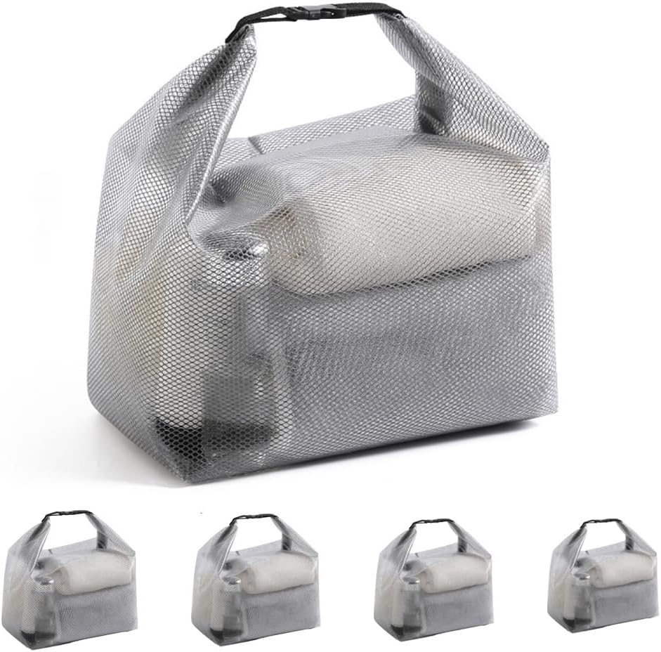 Large Waterproof EVA Laundry Bags with Handle, Handbag‑Style Sport Gear Organizer for Gym, Swimming, Shower & Locker Use, 13.9" × 6.5” × 10.7” (10, Grey)