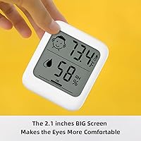 Vista 4 de Paquete de 2 Termómetro Digital e Higrómetro con Pantalla de Indicador de Comodidad, Higrómetro, Soporte, Imán, Colgante, Sencillo, Prevención