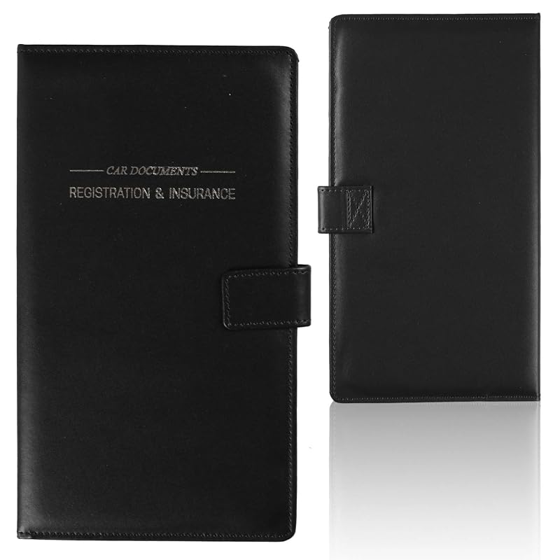 Organizador para Porta-Luvas com 7 Compartimentos GNEGNI, Couro Sintético PU, Fechamento Magnético, Pirate Black