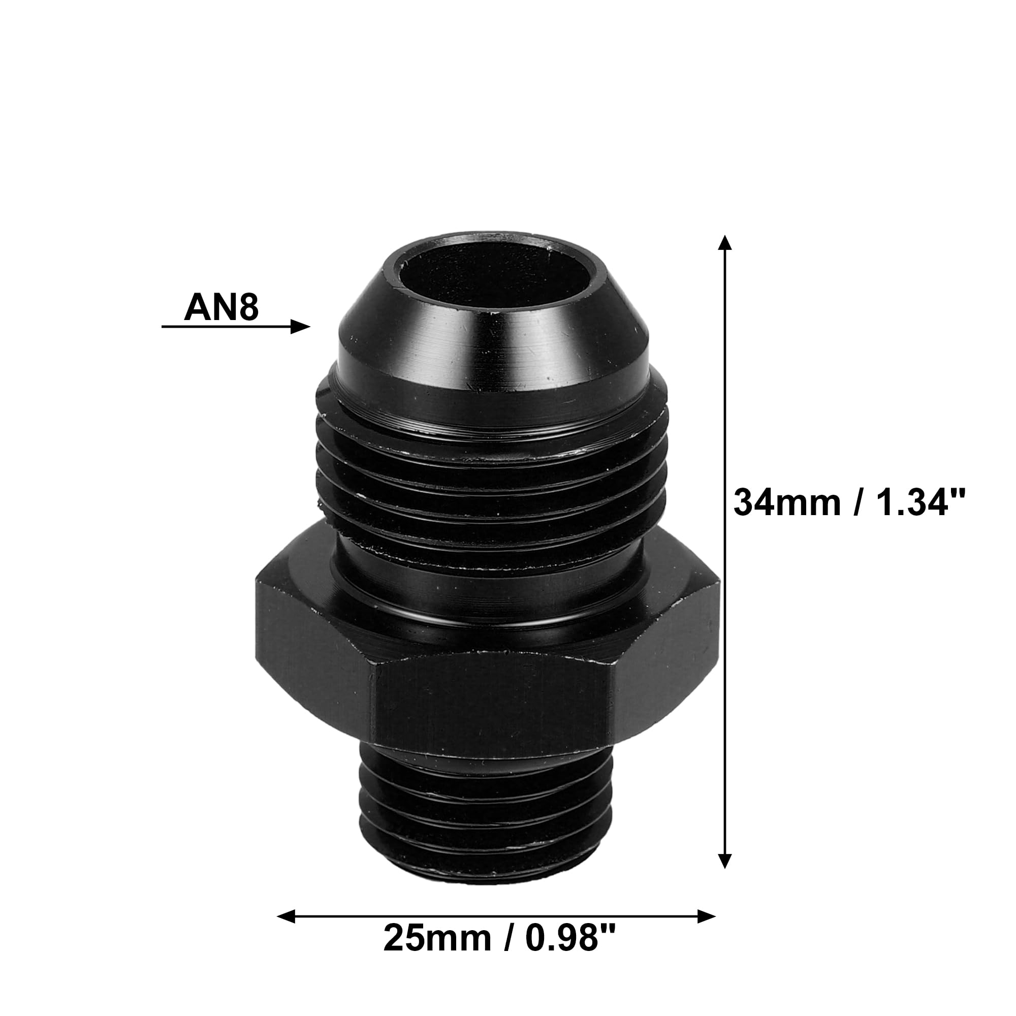 ECSiNG Adaptateur Raccord Évasé M14x1.5 Mâle Vers 6AN Mâle - Alliage Aluminium Pour Système Carburant & Refroidissement Huile