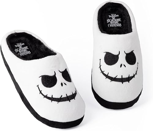 Miniatura 6 de Disney The Nightmare Before Christmas Jack Skellington Face - Pantuflas para mujer, Negro -