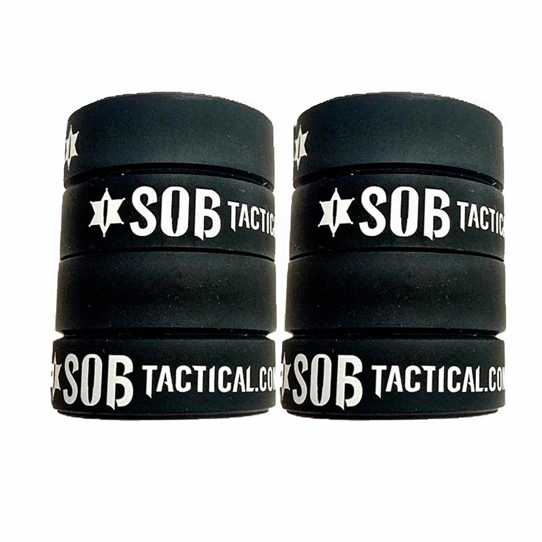 Sheriff of Baghdad Tactical Bag Accessories | Traditional Combat Rubber Bands | Durable, Heat-Resistant, and Versatile | Heavy Duty Sling Retention Bands for Outdoor Gear, Black, 8 Pack