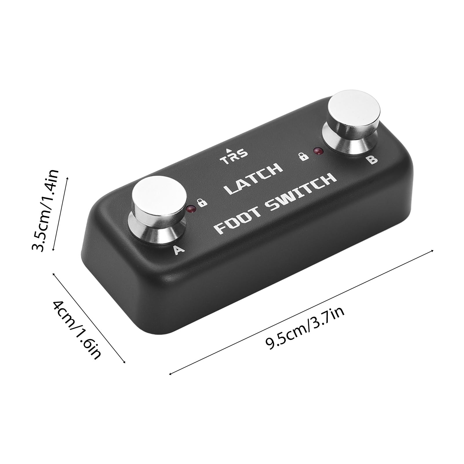 Interruttore a pedale Controller Effetto Pedale Doppio con Funzione di Blocco Indicatore LED Plug and Play per Effetto Altoparlante