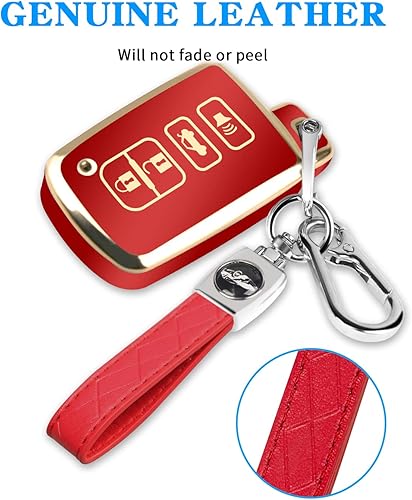 Miniatura 3 de Funda para llavero Toyota con llavero, 4 botones, carcasa para llave de automóvil para Tacoma Highlander, Corolla, Sequoia, Camry, Tundra, Avalon,
