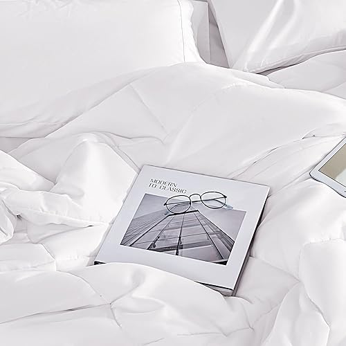 Vista 46 de Sonive Edredón tamaño matrimonial/queen, edredón acolchado para todas las estaciones, relleno de edredón alternativo de microfibra suave, esponjosa
