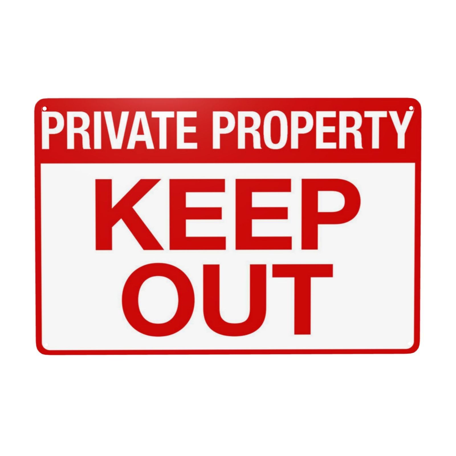 Retro Private Property Forbidden Entry Sign, Exclusive Personnel Access Wall Plaque 12x8 Inch