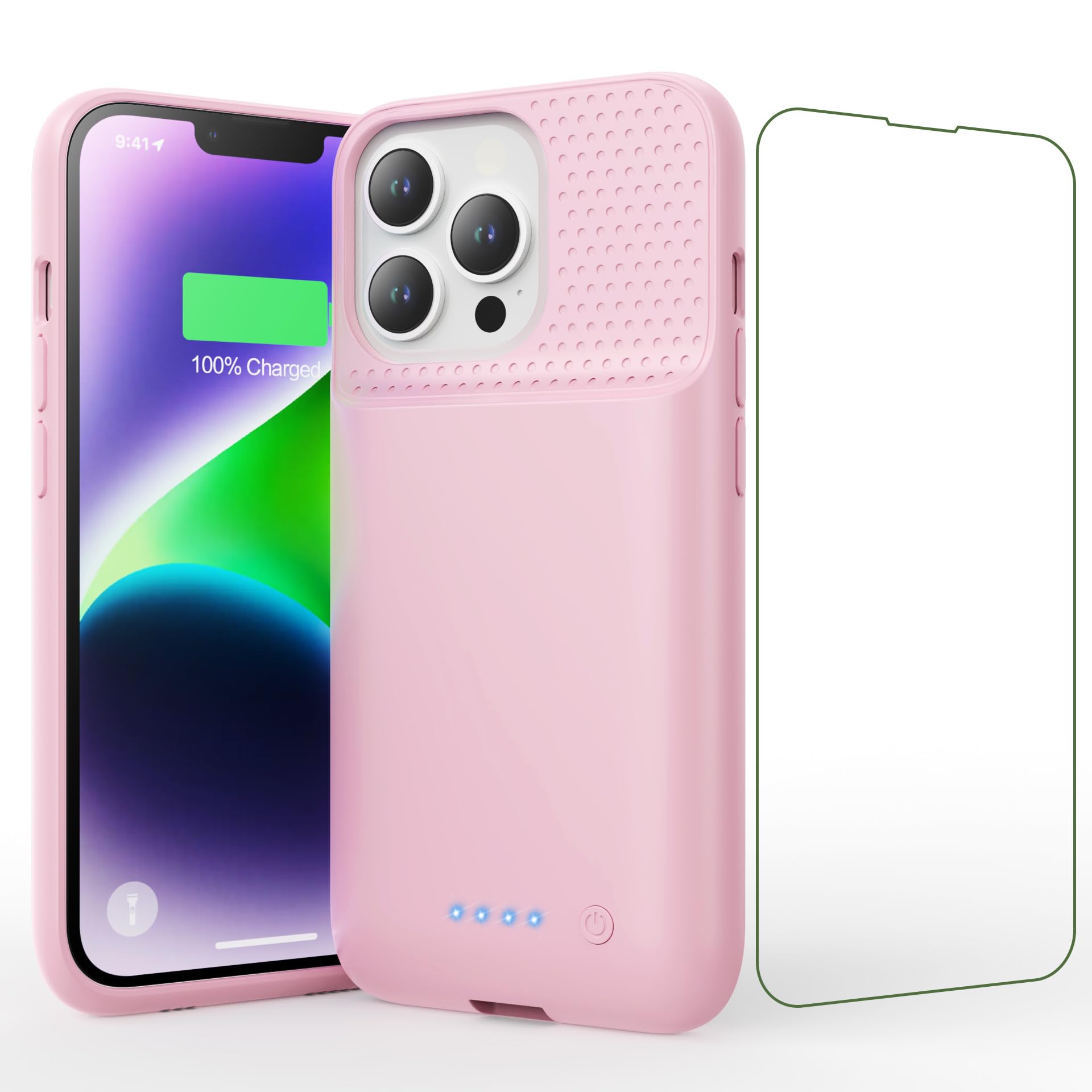 Ekrist Battery Case for iPhone 13/ 13Pro/14,Powerful 7500mAh Battery Charger Case Portable Rechargeable Protective Extended Additional Charger Case