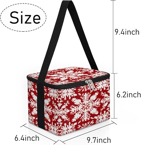 Miniatura 7 de Christmas Fun Insulated Lunch Bag Women Reusable Lunch Tote Square Meal Bag for Adults Men Cooler Lunch Box for Work Travel Picnic Food