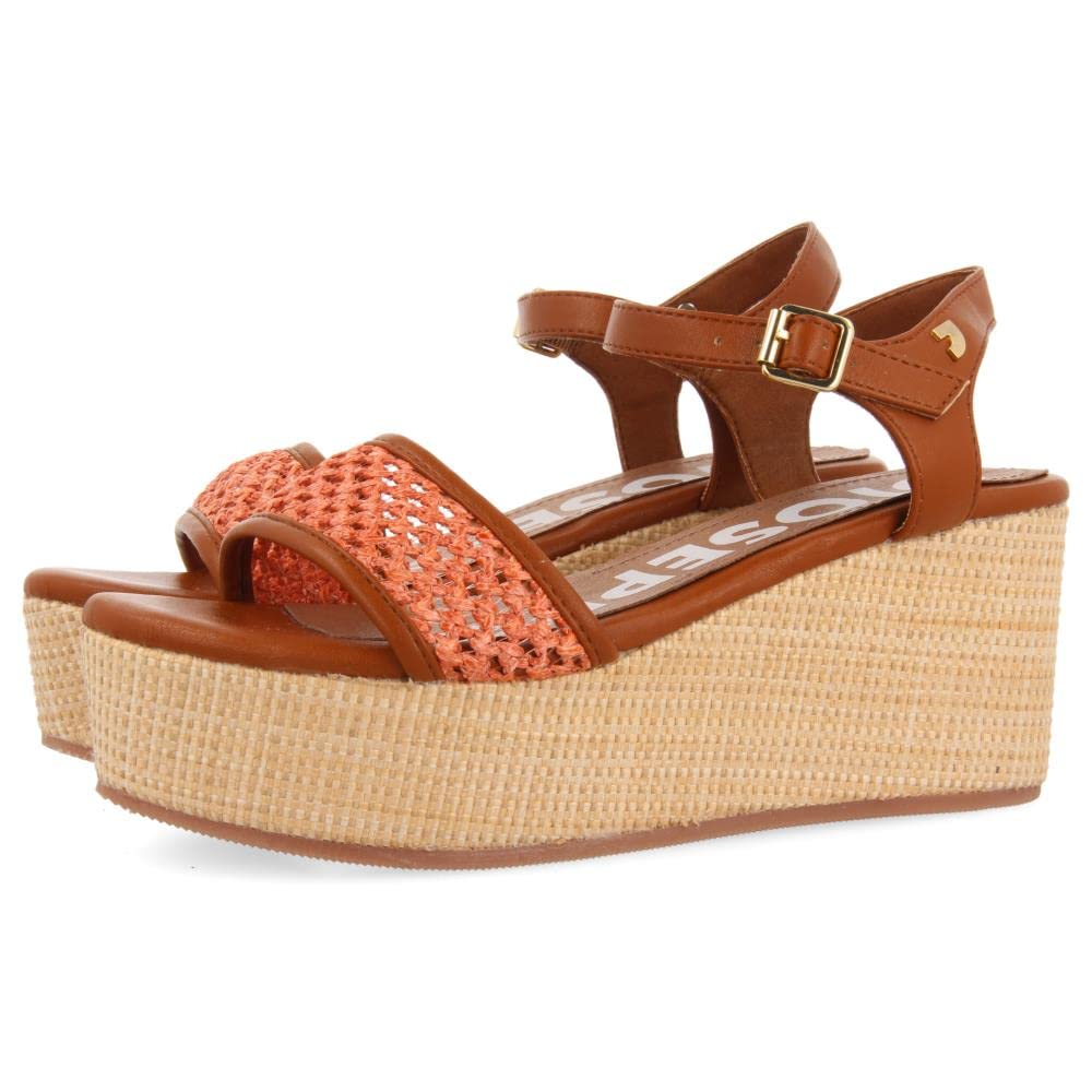 GIOSEPPO ASQUINS, Women's Wedge Sandals, Coral, 39 EU, coral garden, 7 UK