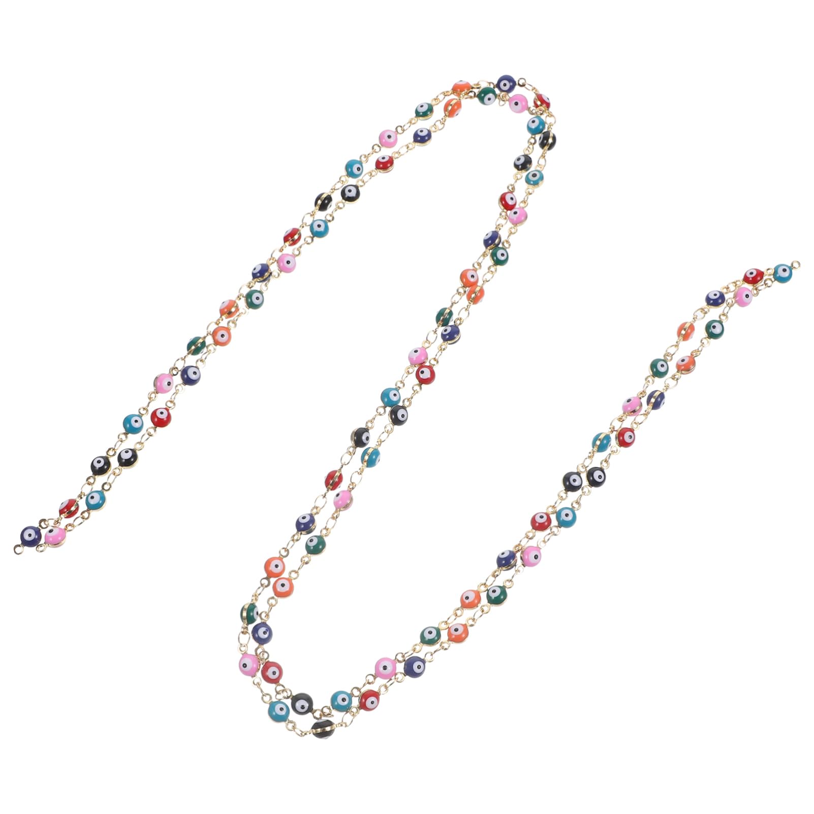 NUOBESTY 4 Set di Catene per Gioielli Bracciali Collane Cavigliere Forniture per Gioielli Lega Decorativa 2 Pezzi * 4