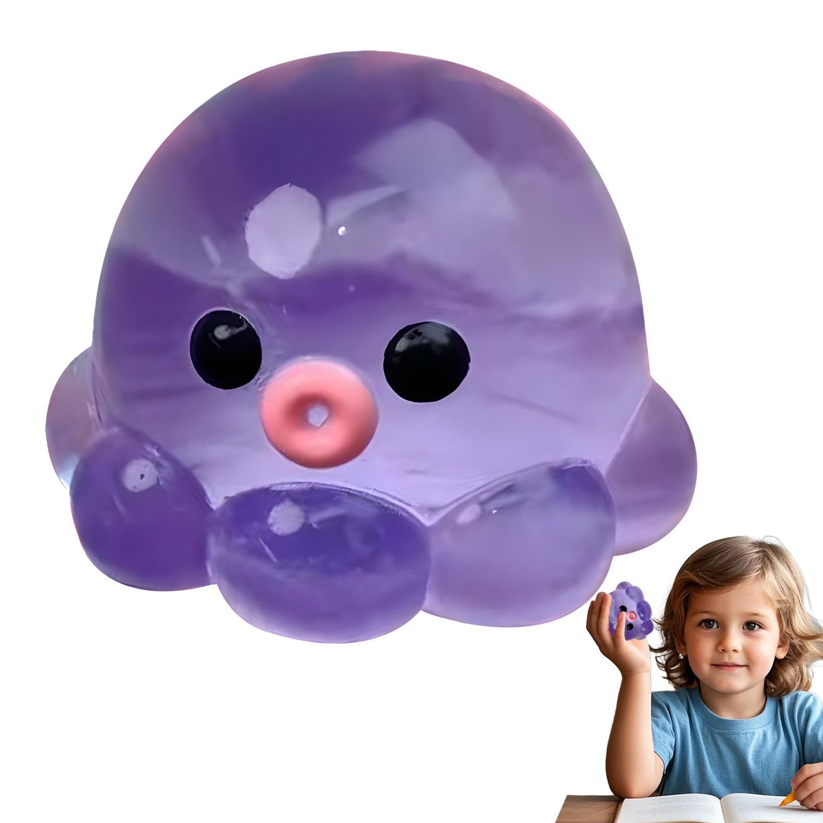 Octopus Fidget Toy, Squeeze Octopus Stress Toy, Cute Fun Soft Calming Ball Stress Relief Animal Sensory Toys For Prizes Mental Home Health Travel School Classroom Adults Kids Teens