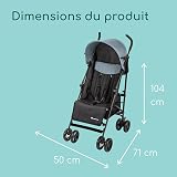 Bebeconfort Rainbow Passeggino Leggero e Reclinabile, Pieghevole Chiusura ad Ombrello, Passeggino da Viaggio Maneggevole e Compatto, 6 mesi - 4 anni, Fino ai 22 kg, colore Mineral Graphite - 6