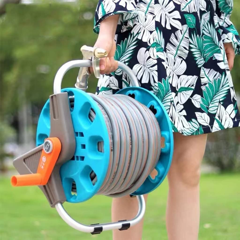 Carrete de Manguera de jardín, Carrete de Manguera de Agua de tamaño estándar de 1/2" (DN15), Herramienta de riego para Jardines, Lavado de Autos, Limpieza del hogar.