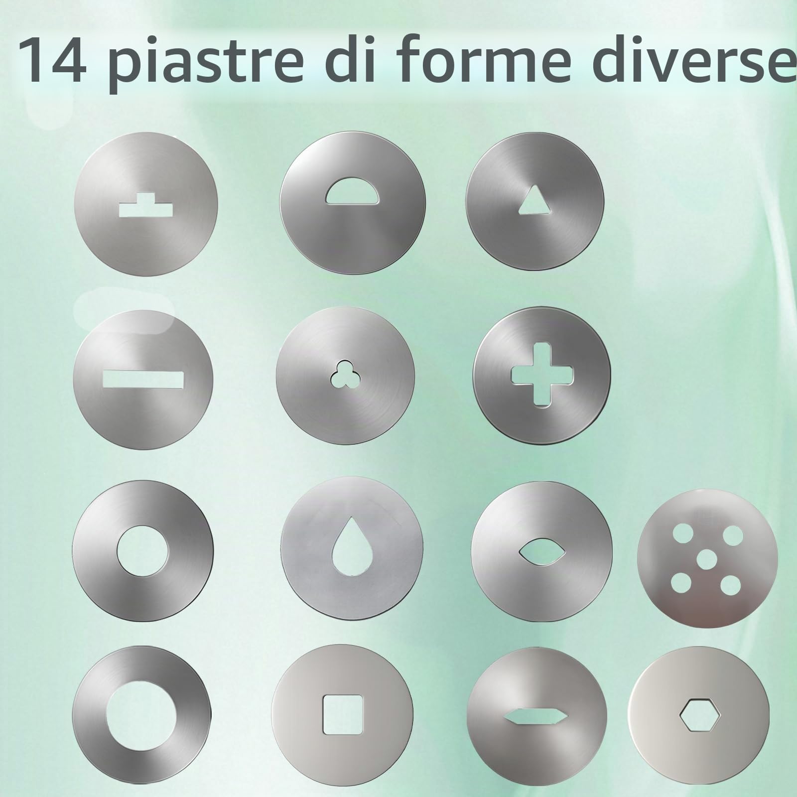 Estrusori di argilla in acciaio inossidabile, lanciatore di argilla con 13 piastre diverse in acciaio inossidabile, strumento per pistola per fango in argilla ceramica, pistola per estrusione di