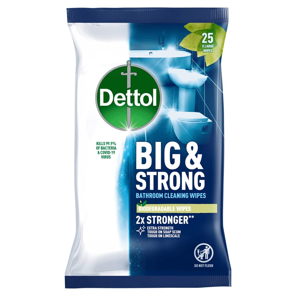 Dettol Big & Strong Limescale Bathroom Cleaning Wipes 25s