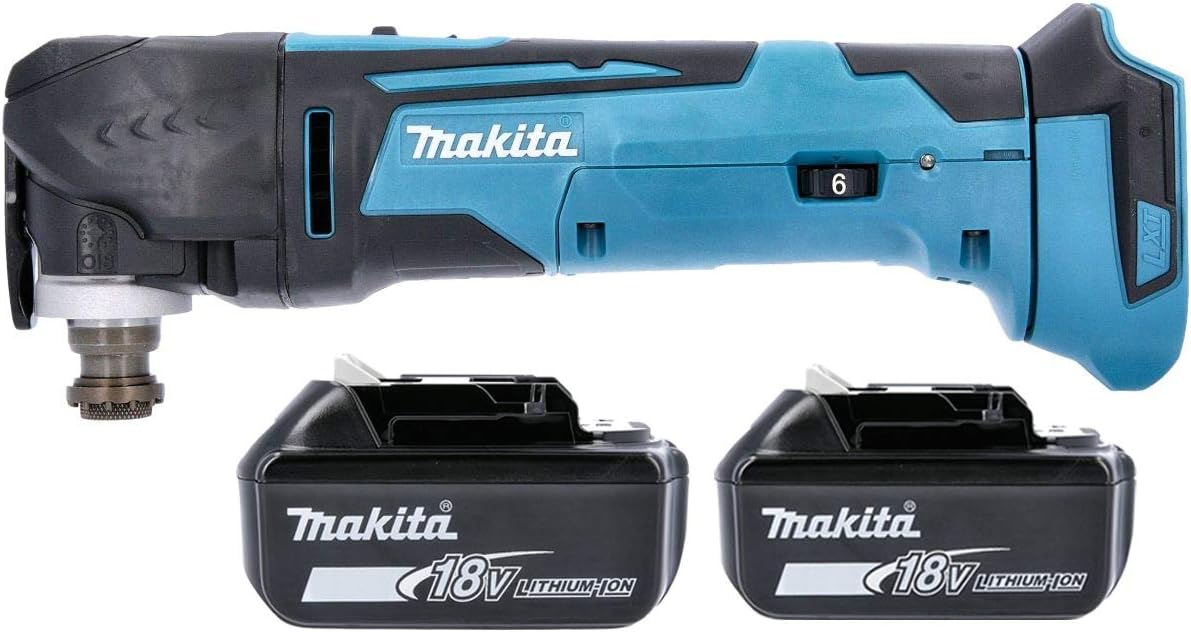 Makita DTM51Z 18v Multitool LXT Keyless Blade Change + 2 x 5.0 Ah