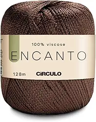 Linha Fio Encanto Chocolate Para Croche/Trico 128m Circulo 100% Viscose