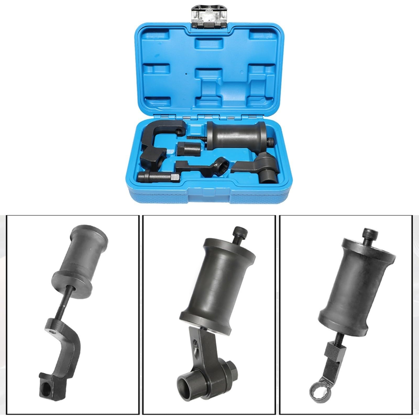 Diesel Kit d'outils d'extracteur d'injecteurs pour moteurs 1,6 L et 2,0 L, compatible avec pour Vag pour A3 pour Golf Seat pour Ibiza pour Toledo, outil de nettoyage inclus T10402 T10415, acier