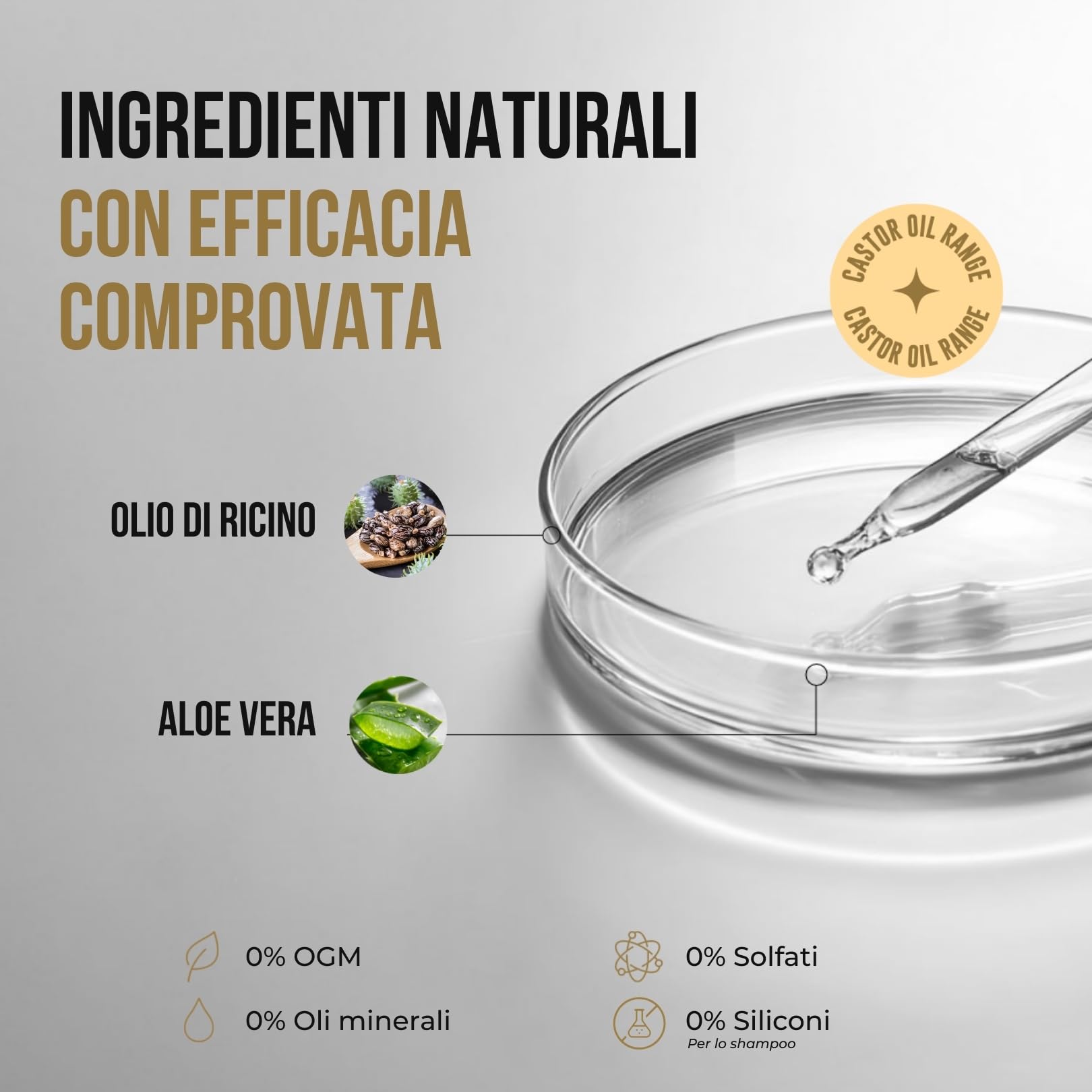 KERARGAN - Trio Anticaduta Ricino: Shampoo, Balsamo e Maschera - 3x250ml | Shampoo, balsamo e maschera all'olio di ricino, routine anticaduta per capelli secchi, fragili o devitalizzati