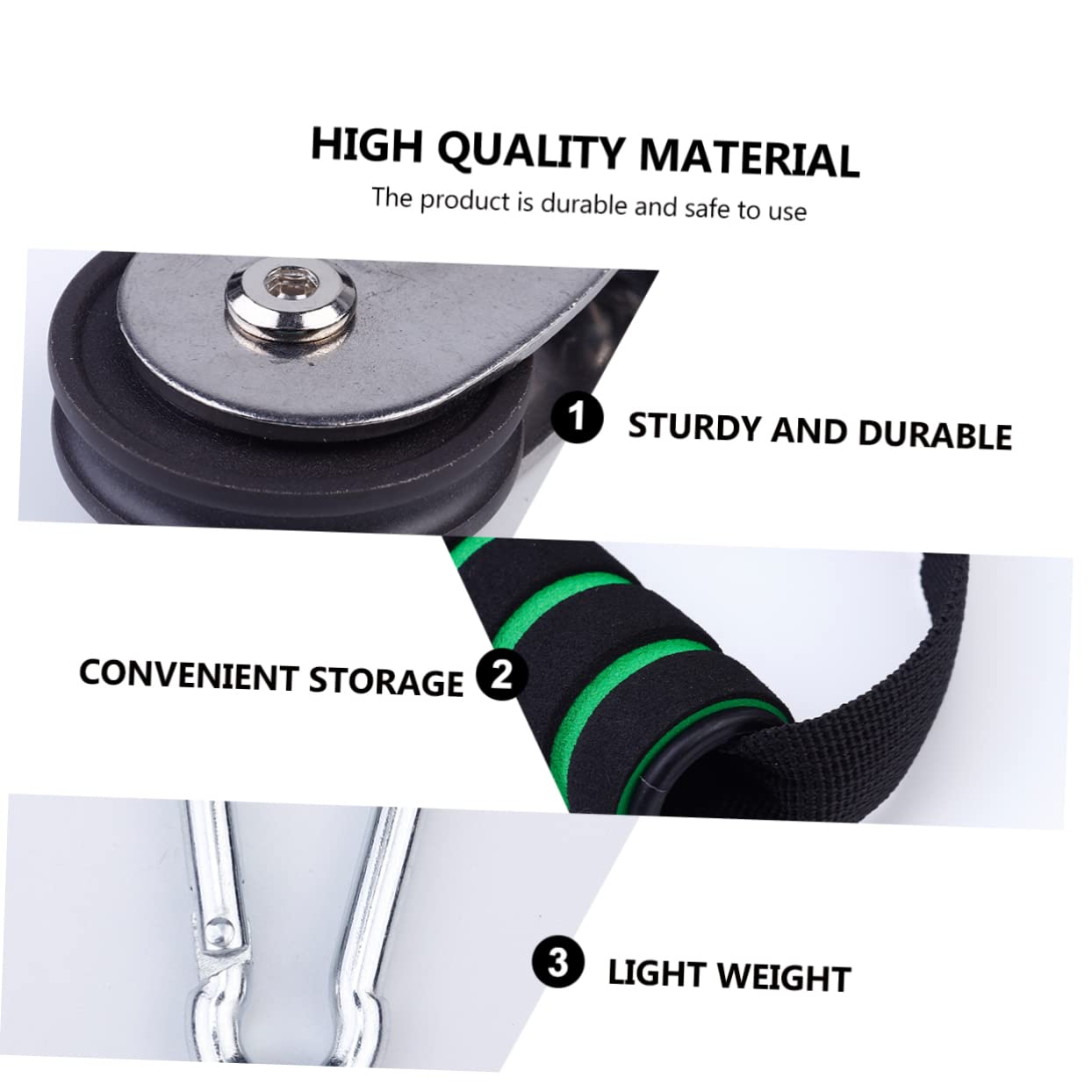 TOYANDONA Juego de Poleas para Gimnasio Casero 11 Piezas, Accesorios de Combinación de Pesos, Sistema de Cable para Ejercicios de Fitness, Portátil y Silencioso, Equipo DIY