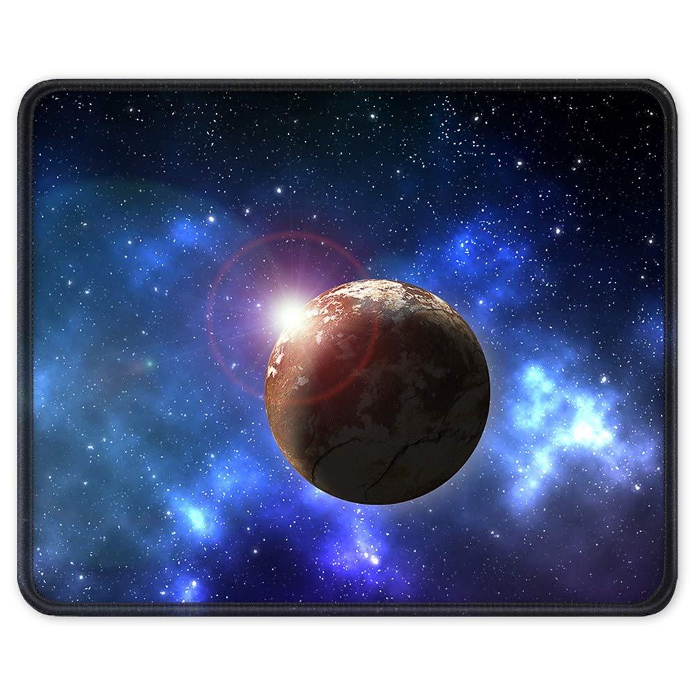BOSOBO Mouse Pad, Personalized Round Mouse Mat, Cute Mouse Pad with Design, Non-Slip Rubber Base Mousepad with Stitched Edge, Waterproof Office Mouse Pad, Small Size 7.9 x 7.9 Inch 10.2 x 8.3 inch