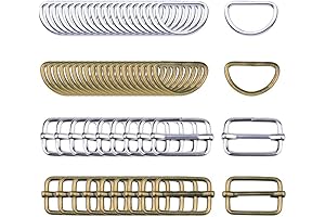 60-Piece Silver and Brown Metal Connecting Buckles for Bamboo Projects
