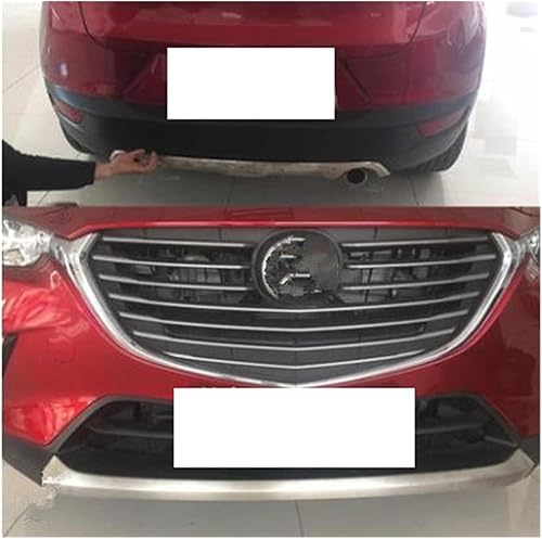 Miniatura 4 de Protector de parachoques delantero y trasero de acero inoxidable compatible con Mazda CX-3 Cx3 2017-2019 estilo de coche (color  ver la figura-01)