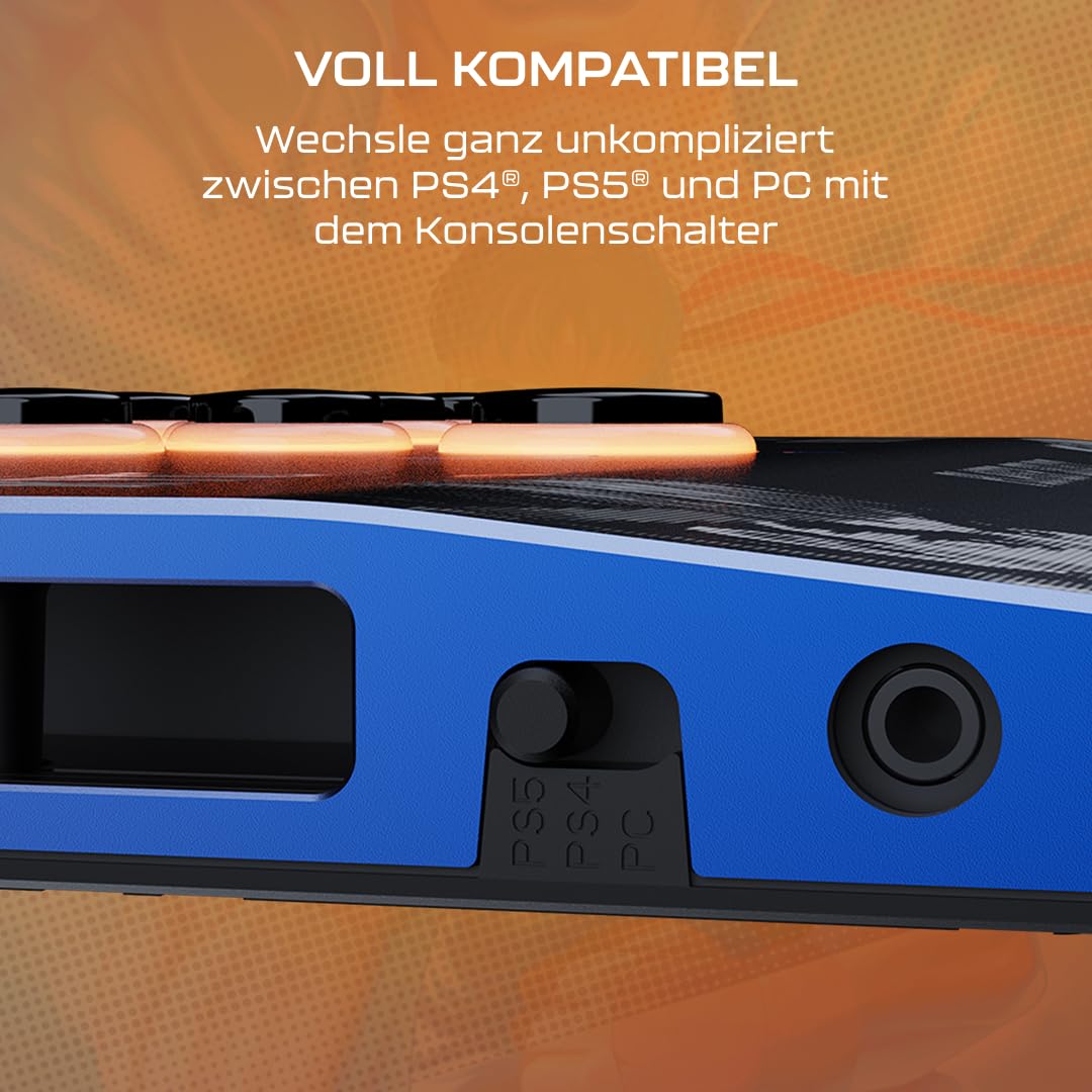 Turtle Beach Victrix Pro KO Leverless Fight Stick: Street Fighter II PS5 | Street Fighter II Champion Edition, PlayStation, Windows PC, Turnier-Arcade-Controller, 16 Cherry-Switches, schlankes Design