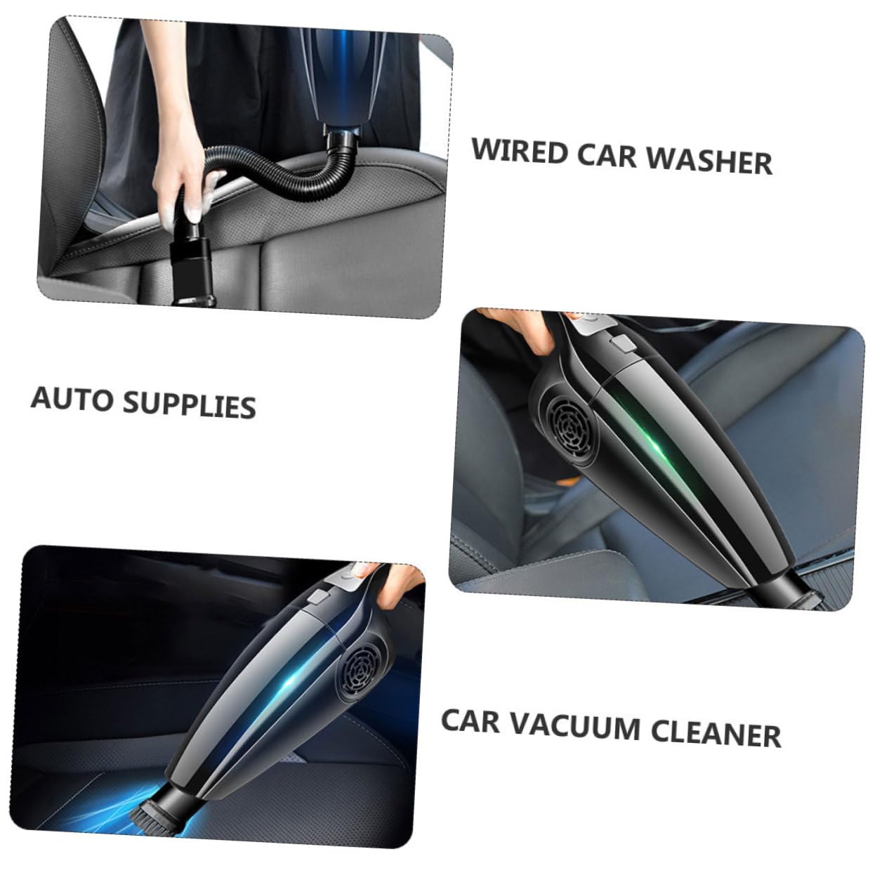 Mikinona 1set Car Vacuum Cleaner Portable Handheld Auto Accessories for Easy Cleaning Cars Trucks and Rvs Ergonomic Design Compact