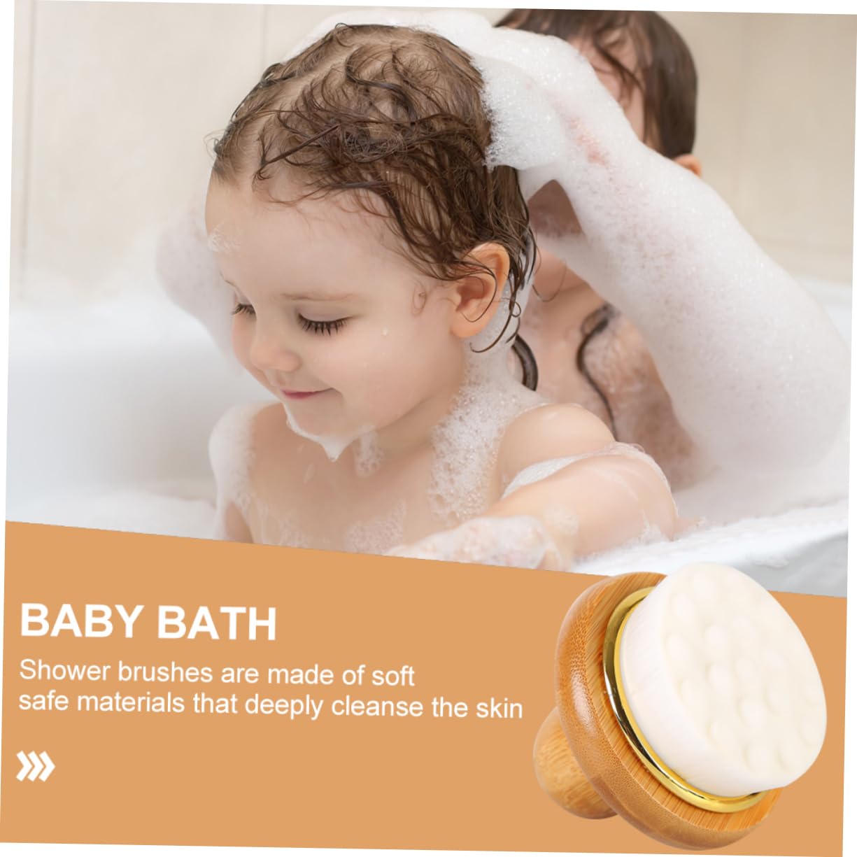 Housoutil 2St Badebürste Körperwäscher für die Haarshampoo-Bürste Badewanne Bad Rückenschrubber Badwäscher der Rücken Körperbürste trockenes Bürsten Rückenbürste Kind Schrubben Holz