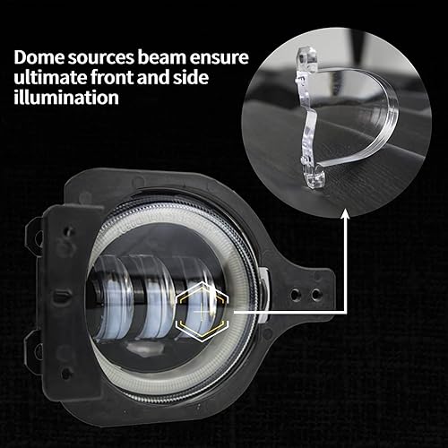 Miniatura 3 de Luz antiniebla de 4 pulgadas para Wrangler JL Gladiator Sport Luces antiniebla con halos RGBW Compatible con 2018-2023+ Wrangler JL JLU Unlimited
