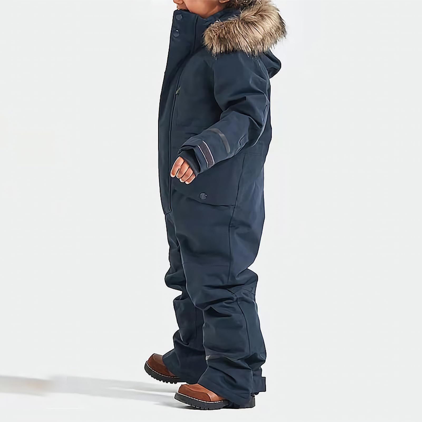 Combinaison de Ski Une Pièce Enfant Garçon Costume de Neige Fille Coupe-Vent Imperméable