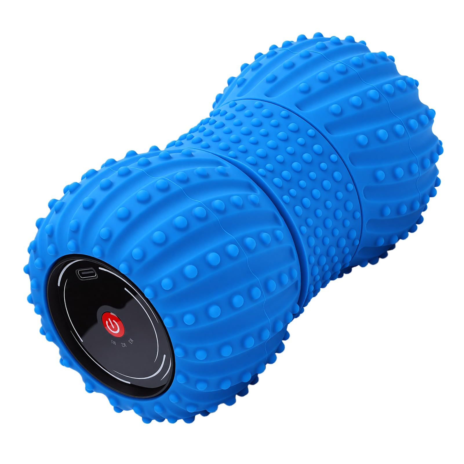 ZJchao Peanut Yoga Roller Ball Bola de Masaje Eléctrica para Liberación Miofascial de Tejido Profundo con de Sonido Incorporado Batería Recargable de 800 Mah (BLUE)