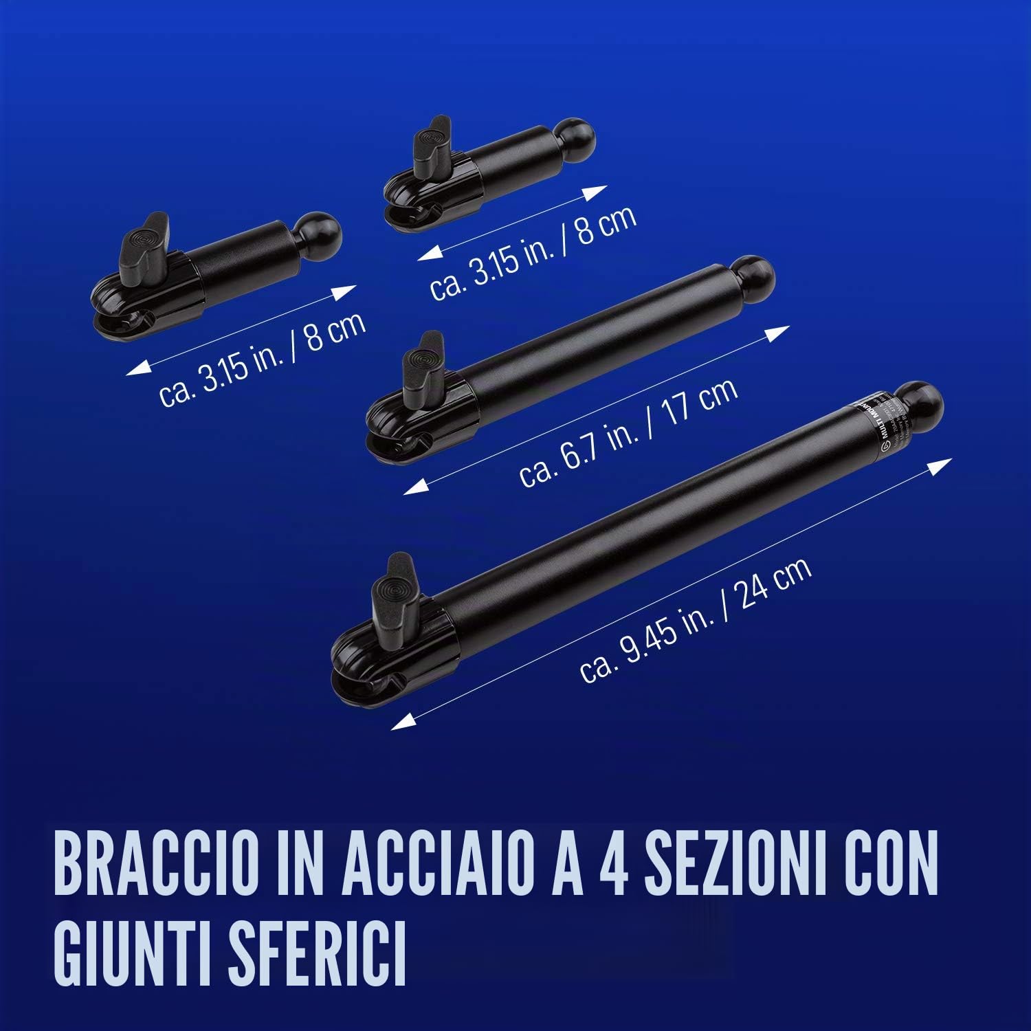 Elgato Flex Arm L, braccio articolato a 4 sezioni di alta qualità fissare e regolare facilmente luci, fotocamere e microfoni, per streaming, videoconferenze e studi, richiede Multi Mount Essential