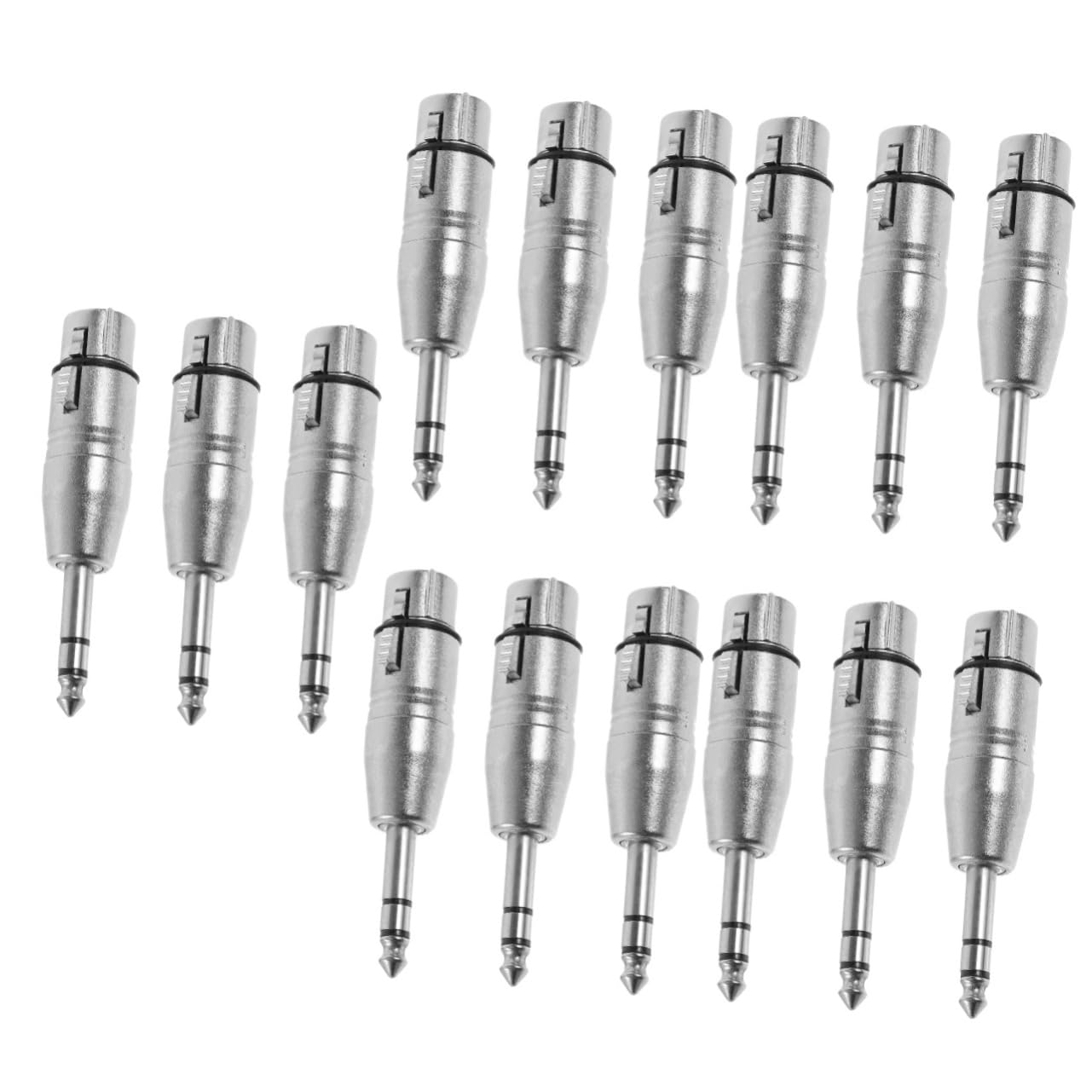 Uonlytech 5 Set Di Materiale in Lega Di Zinco Per Adattatore Jack Stereo Con Convertitore Audio Da 1/4 Di Presa Jack Per Cuffie Da 6 35 Mm 3 Pezzi * 5