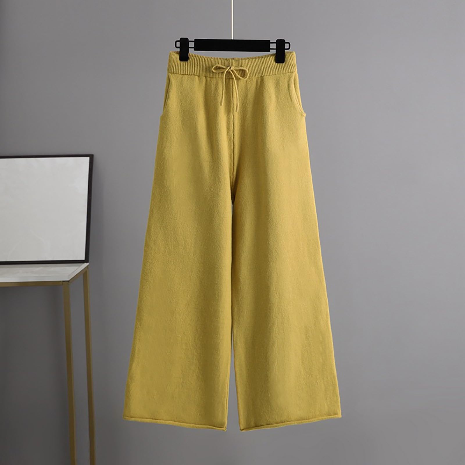 Set Tuta Donna Tailleurs Eleganti Donna Larghi Tute Donna Comode Simpatiche Tuta Elegante Donna Curvy Tuta Casa Donna Abbigliamento Donna Primavera Set Maglione e Pantaloni a Gamba Larga