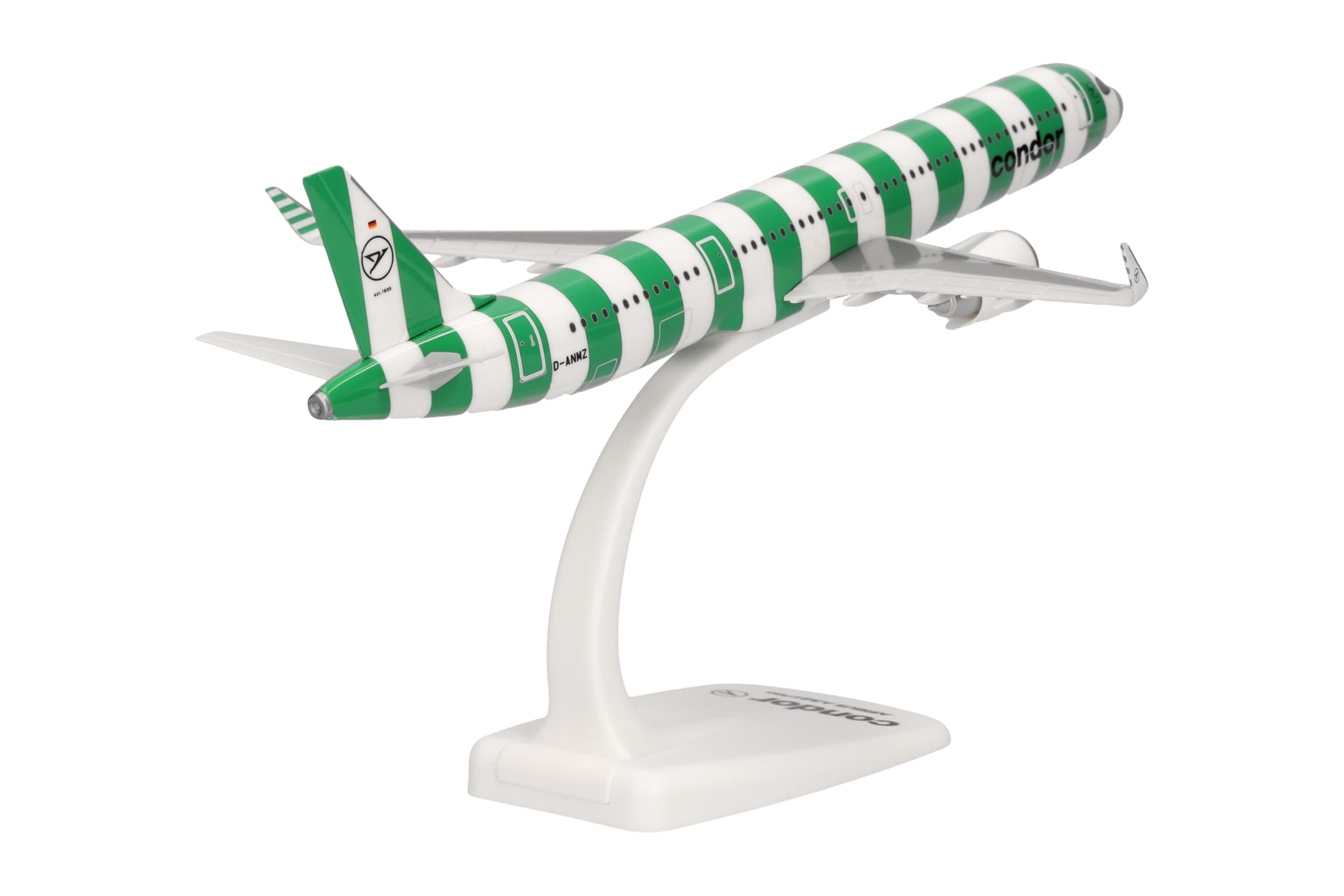 Herpa Snap-Fit modellino aereo Condor Airbus A321neo "Island", miniatura in scala 1:200, pezzo da collezione, modello con supporto, plastica - 2