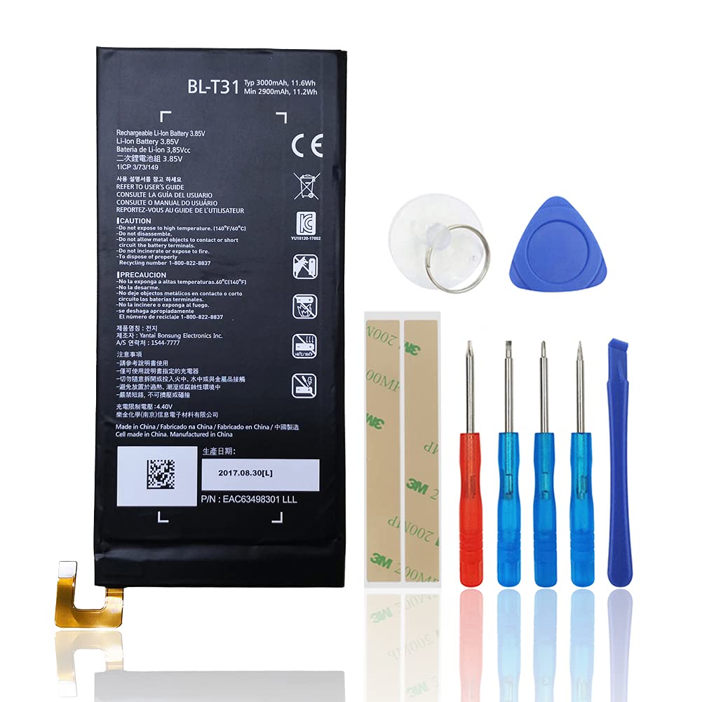 Vvsialeek LGIP-531A SBPL0090501 - Batería compatible con Envoy 2 UN160, Envoy 3 UN170, Saber UN200 T-Mobile B450, Cricket B460, AT&T B470, KU250 con kit de herramientas de 950 mAh