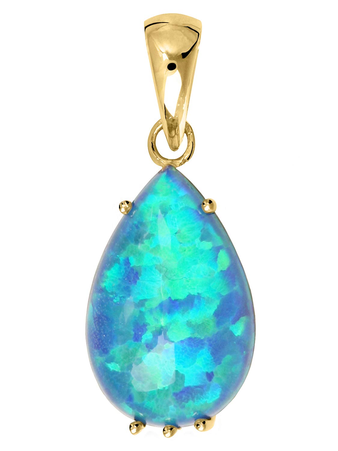 My Gold Wisiorek kamień szlachetny (bez łańcuszka) prawdziwe żółte złoto 585 (14 karatów) opal triplette krople Ajanta A-02281-G401-OTR, Groß, Żółte złoto, Opal triplet