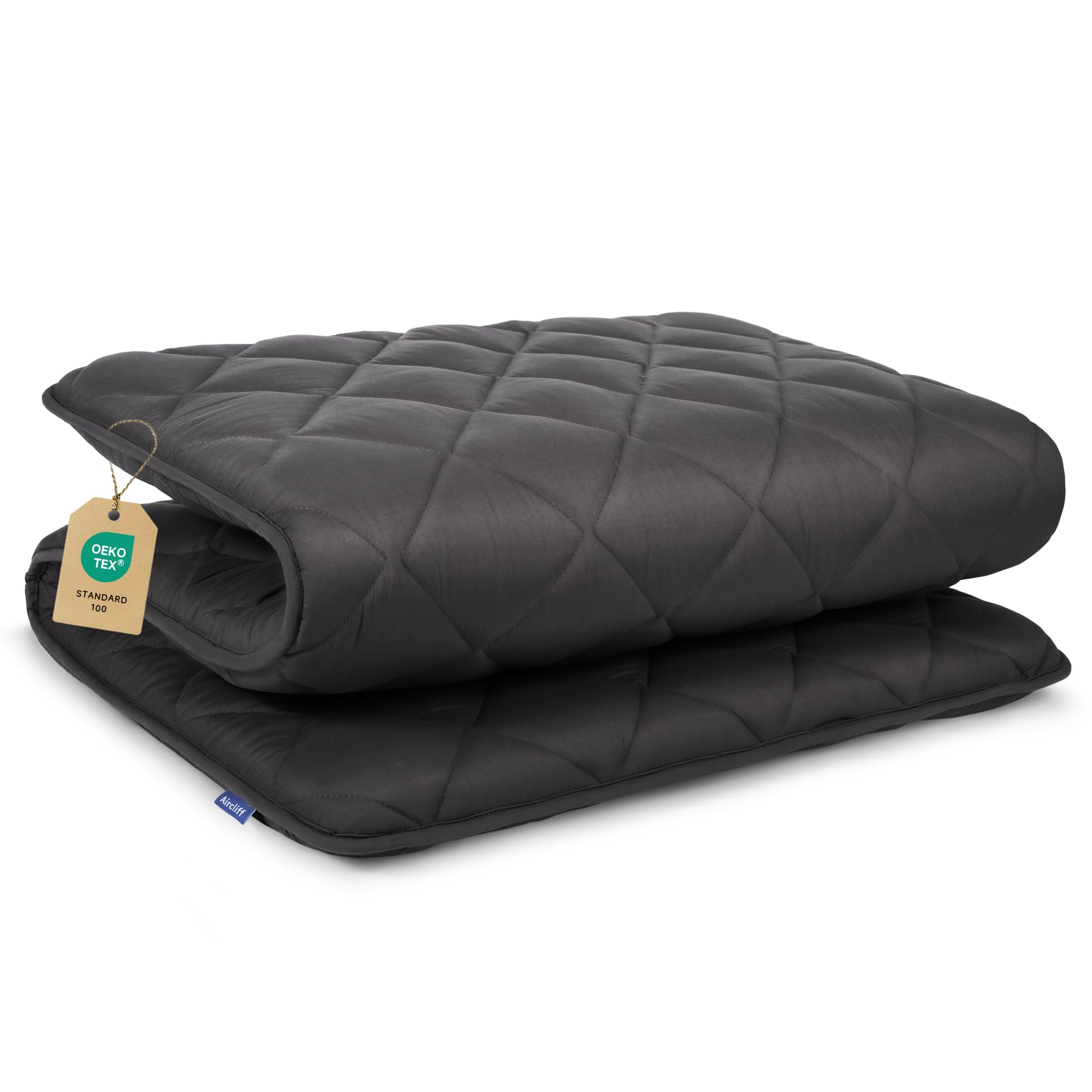 Aircliff Japanese Floor Mattress Futon Mattress, 2.5" Thick Shikibuton, Portable Foldable Sleeping Pad, Roll-Up Floor Bed Tatami Mat for Small Space, Dorm, Guest Bed, Design in Japan (Full)