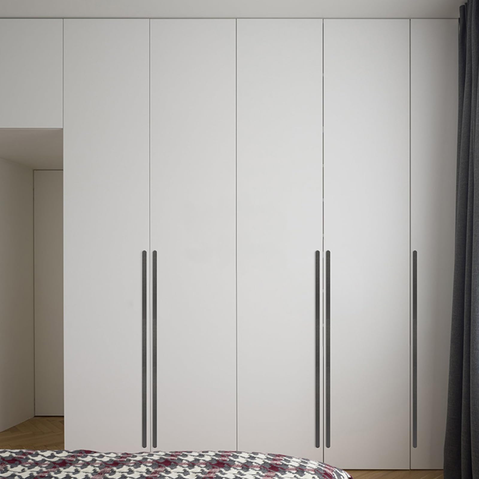 Poignées en T gris pour meubles en aluminium avec entraxe long de 960mm
