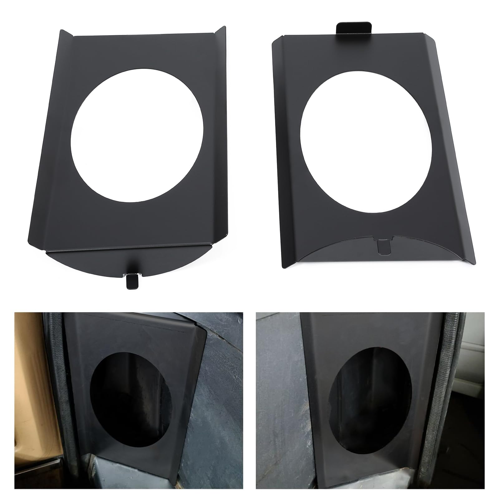 KUAFU Behind Seat Speaker Brackets Squarebody Replacement Compatible with 1973 - 1987 GMC C10 Single Cab or Crew Cab Pickup 6 X 9 Speakers