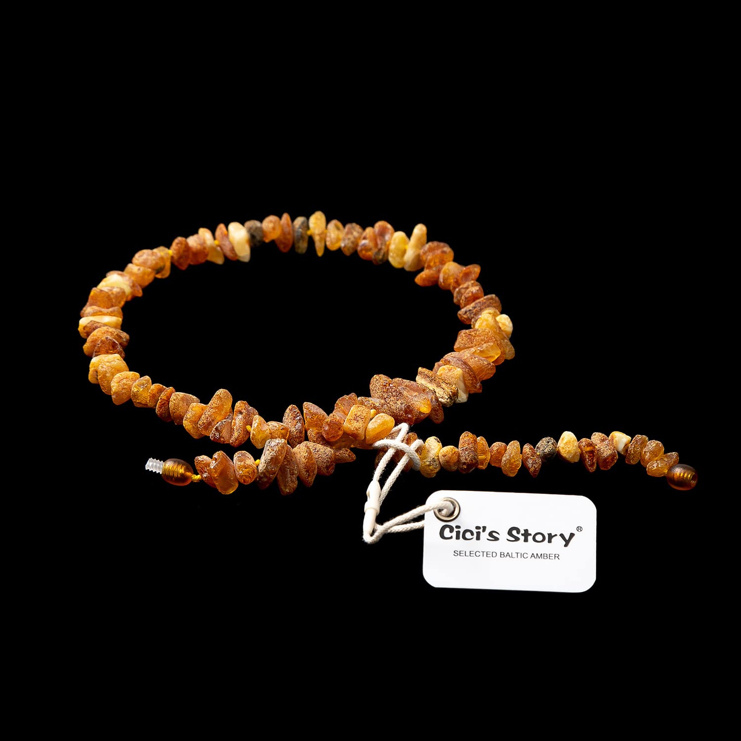 Collier en Ambre pour Chiens et Chats - Ambre Brut de la mer Baltique certifié de qualité supérieure - 50cm