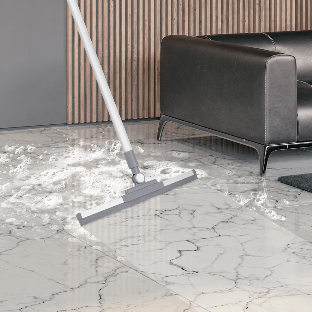 Raclette De Douche En Silicone à Long Manche Pour Fenêtre Avec Manche Télescopique, Raclette De Douche