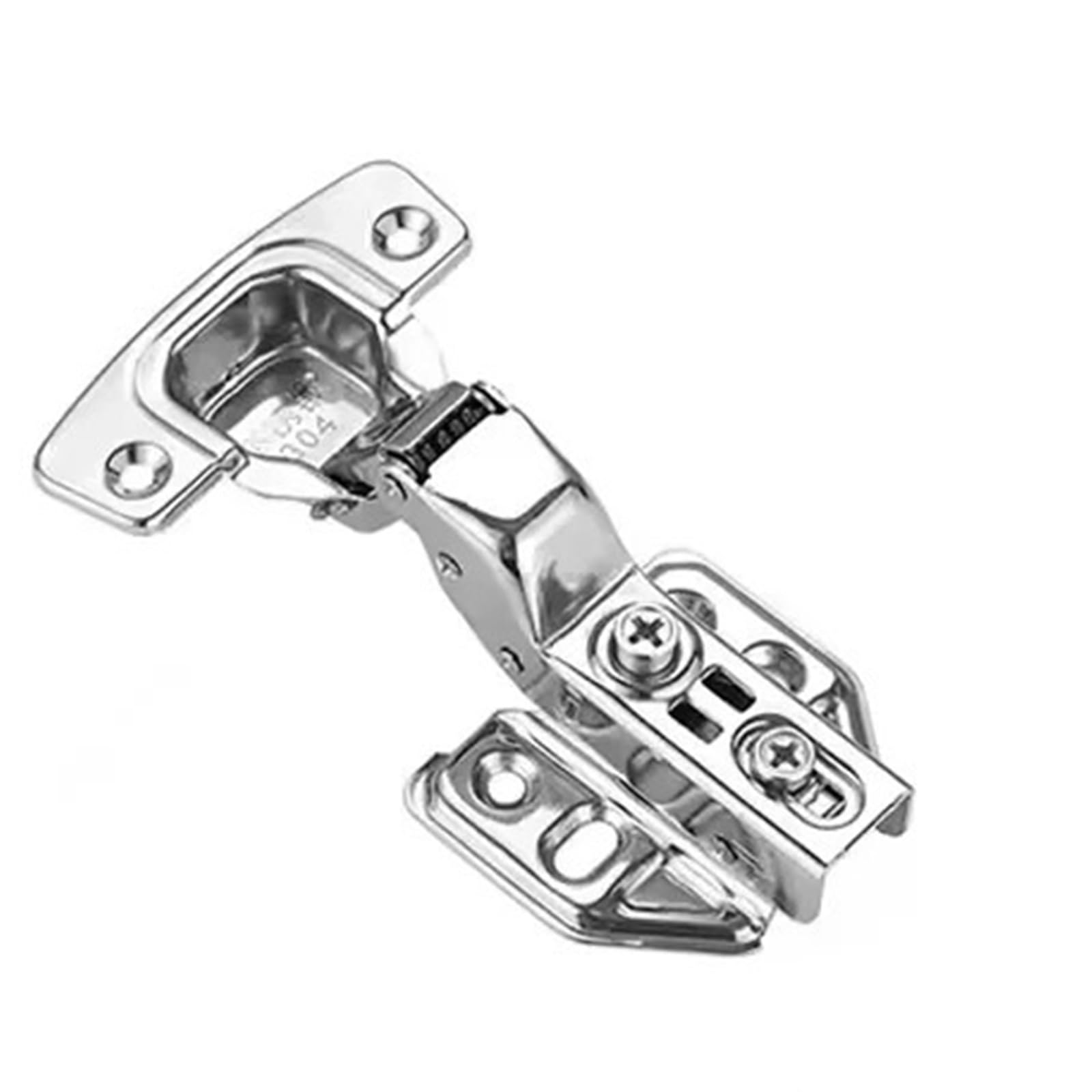Kdhcvkz Silver 2Pcs Stainless Steel Cabinet Door Hinges With Screws