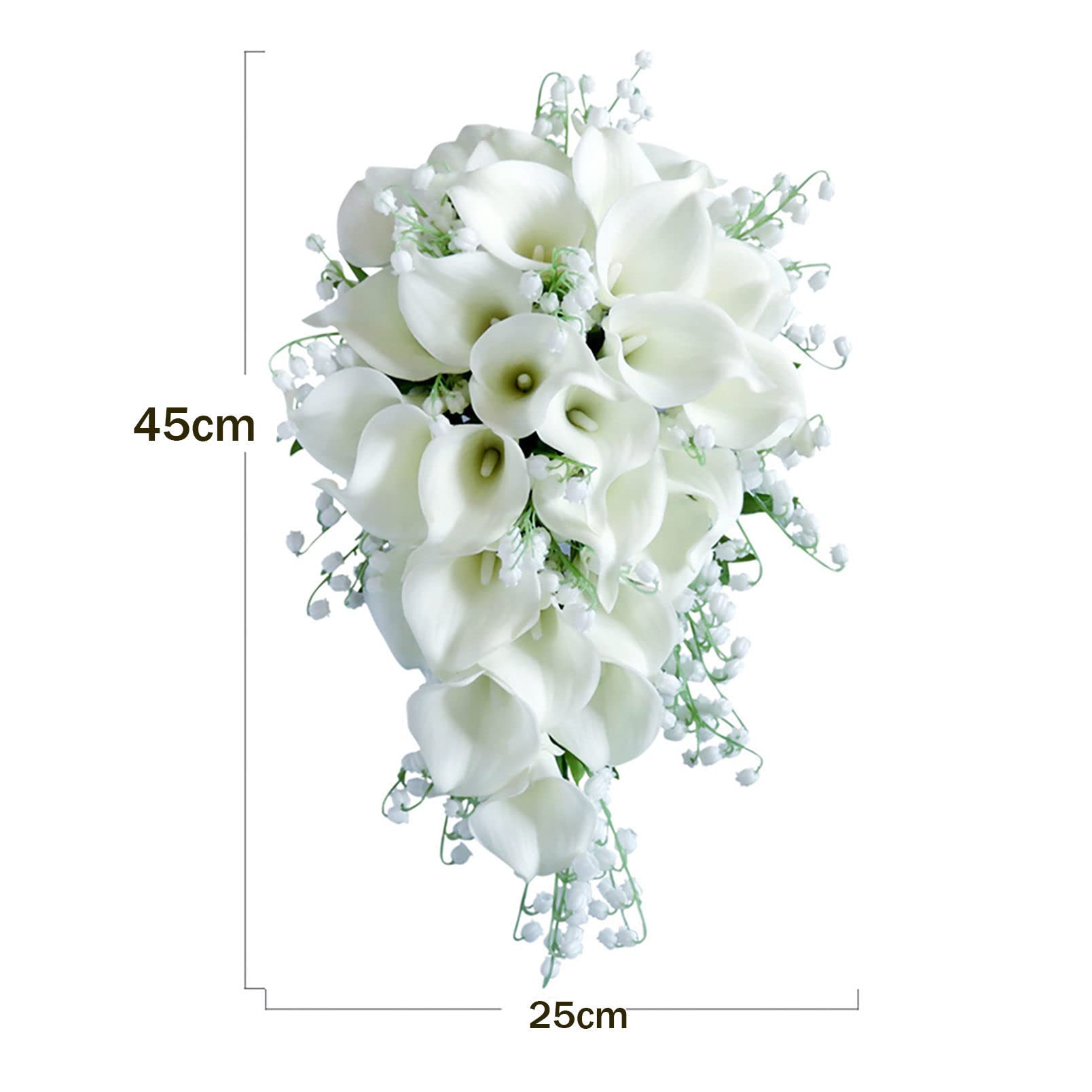 Amazon｜結婚式のための造花のブーケ、カラーリリー、ベルオーキッド