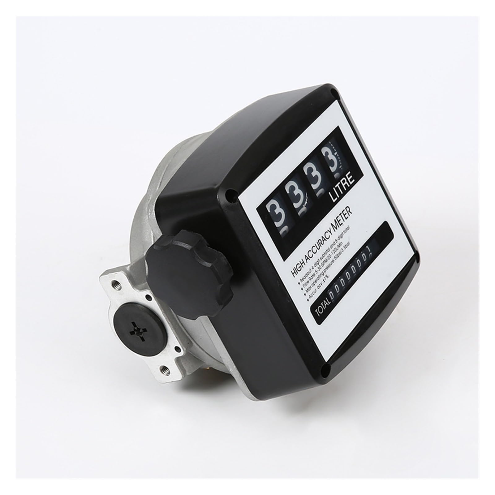 JVDDI Gallon Flow Meter, 4-Digit Mechanical Fuel High Precision Gauge For Oil Measurement(Measuring instrument)