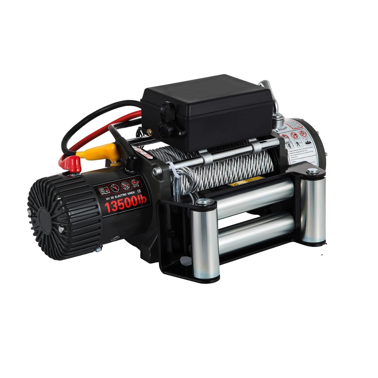 Gqnblvhzupdm 1500W 12V Electric Winch 6125Kg Towing With 24M Steel Rope For Hobbyists For Truck,High Stability(1500W)