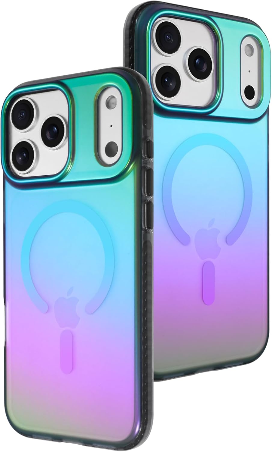 AIGOMARA Magnetic Case for iPhone 17 Pro [Compatible with Magsafe] [Fluorescent Iridescent Green Blue] Slim Shockproof Matte Back Protective Phone Cover for Women Girls 6.3 Inch - Image 7