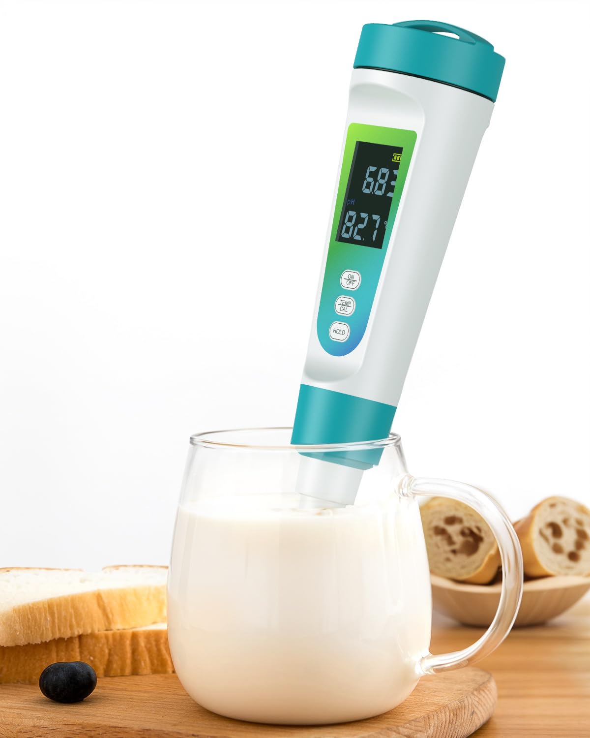 Pawfly Digital pH Meter for Food High Accuracy pH Tester for Sourdough and Bread, Food pH Meter for Fermentation pH Test Pen for Fermenting, Sausage,
